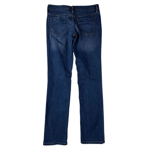 Mossimo Jeans 4R Blue Denim Mid Rise Straight Modern Cotton Stretch Whisker 4 - Picture 6 of 10